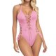 thumbnail image 1 of MKLEKYY Trajes De Baños Women Sexy Lace Up 1 Piece Swimsuit Deep V Neck Bathing Suits, 1 of 6