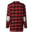 thumbnail image 5 of Women's Cardigan Long Sleeve Jacket Women Plaid Cardigan Fall Fashion Checkered Coat Top,Red Women's Cardigan M, 5 of 8
