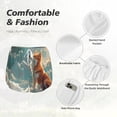 thumbnail image 6 of Lsque Starry Sky Cloud Fox Printed Women's Running Shorts with Liner Pockets,Elastic Quick Dry Workout Athletic Gym Yoga Shorts,Womens High Waist Shorts-XX-Large, 6 of 9