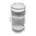 thumbnail image 3 of 3 Tiers Desktop Rotating Storage Rack Bathrooms Vertical Cosmetic Stand Holder 360 ° Rotating, 3 of 18