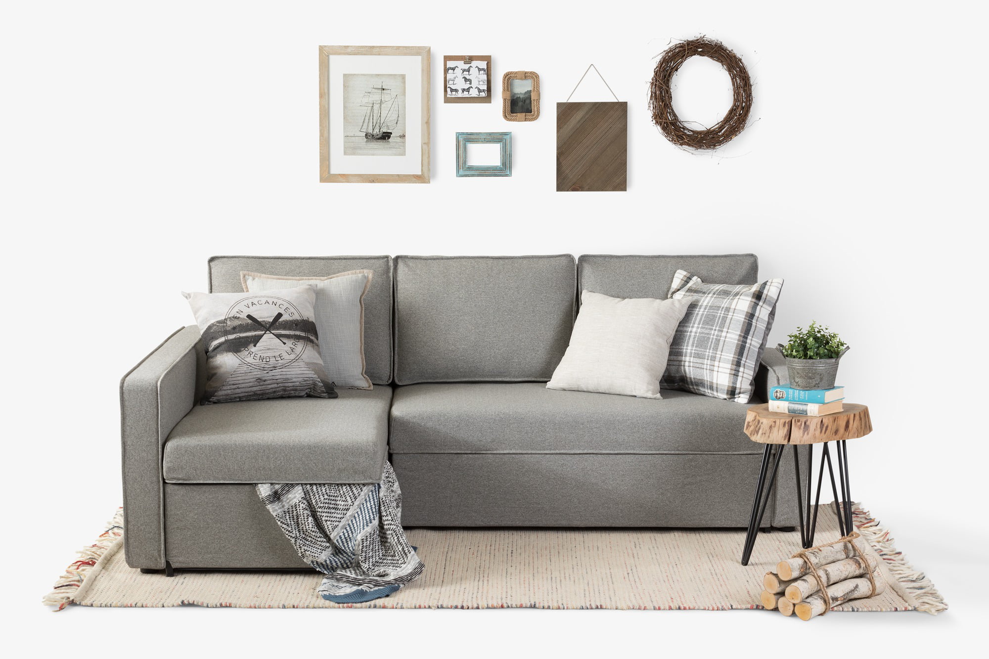live it cozy sectional sofa bed with storage