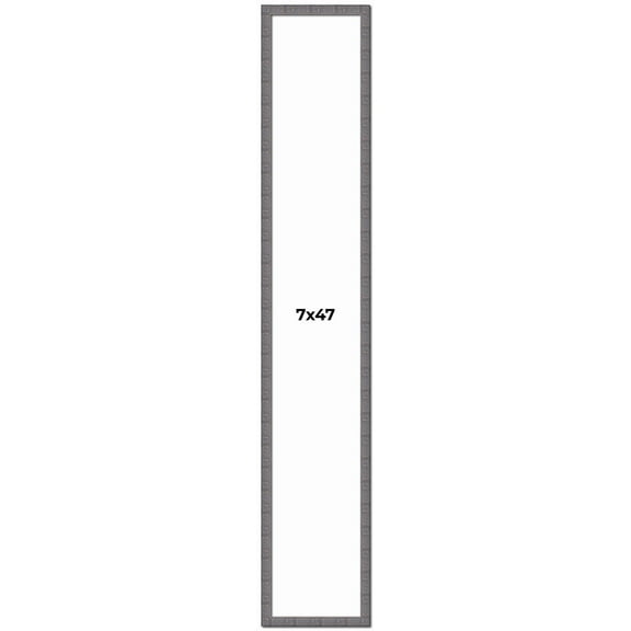 7x47 Frame Slate Blue Distressed Rustic Solid Wood Picture Frame | 0.75 Inch Moulding Width |