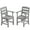 Gray, variant on Dextrus HDPE Chairs Set of 2, Sturdy Patio Chair Bearing 330 LBS, All-Weather Outdoor Patio Chairs, White