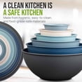 thumbnail image 6 of 12 Piece Plastic Mixing Bowls with Leak-Proof Lids Set - Microwave and Freezer Safe Kitchen Mixing Bowls for Preparing, Serving and Storing - Large Nesting Bowls (Twilight Ombre), 6 of 8