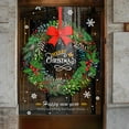 thumbnail image 5 of Beautynvta Christmas Window Stickers, Christmas Wreath Glass Stickers, Merry Christmas Wreath with Red Bow Window Clings Decorations, Large DIY Wreath Wall Window Door Decal Sticker, 5 of 6