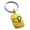 Gold, variant on Stainless Steel Love Music Treble Clef Heart Engraved Small Rectangle Dog Tag Charm Keychain Keyring