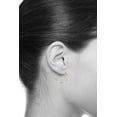 thumbnail image 2 of Wellingsale Ladies 14k Tri 3 Color Gold Polished Diamond Cut Satin 1.5mm Hoop Earrings (35mm Diameter), 2 of 7