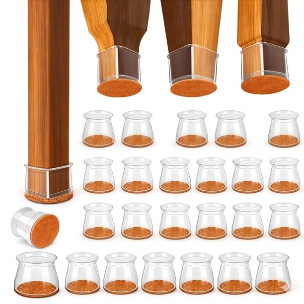 Protectores de piso para patas de sillas Home Stock-Up, silicona, paquete de 24