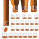thumbnail image 1 of Protectores de piso para patas de sillas Home Stock-Up, silicona, paquete de 24, 1 of 6