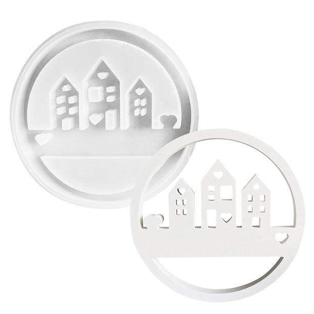 ¡Campaña con descuento!Moldes de silicona para fundición, candelabros para casa, moldes para casa con forma de anillo y corazón, moldes para hacer yeso y moldes Diy para cera, velas, resina