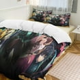 thumbnail image 6 of Cartoon Demon Slayer 3-Piece Bed Set Warm and Comfortable Kawaii Bedding Set Cute Soft Tanjiro Nezuko Zenitsu Bedclothes for Boys Girls Kids 86"x70", 6 of 8