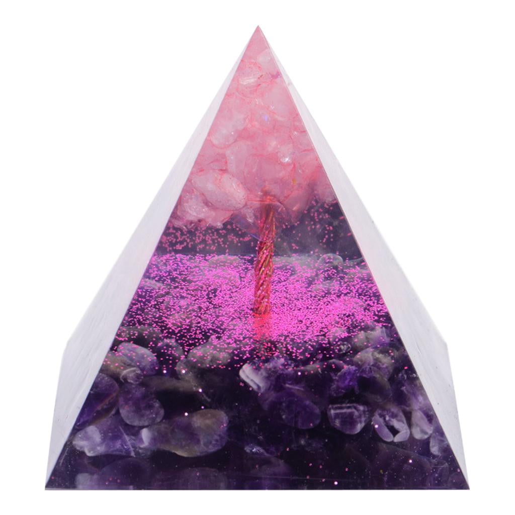 Reiki Energy Charged Crystal Pyramid Reiki Sign Engraved Set Of 7 Crystal Stone 