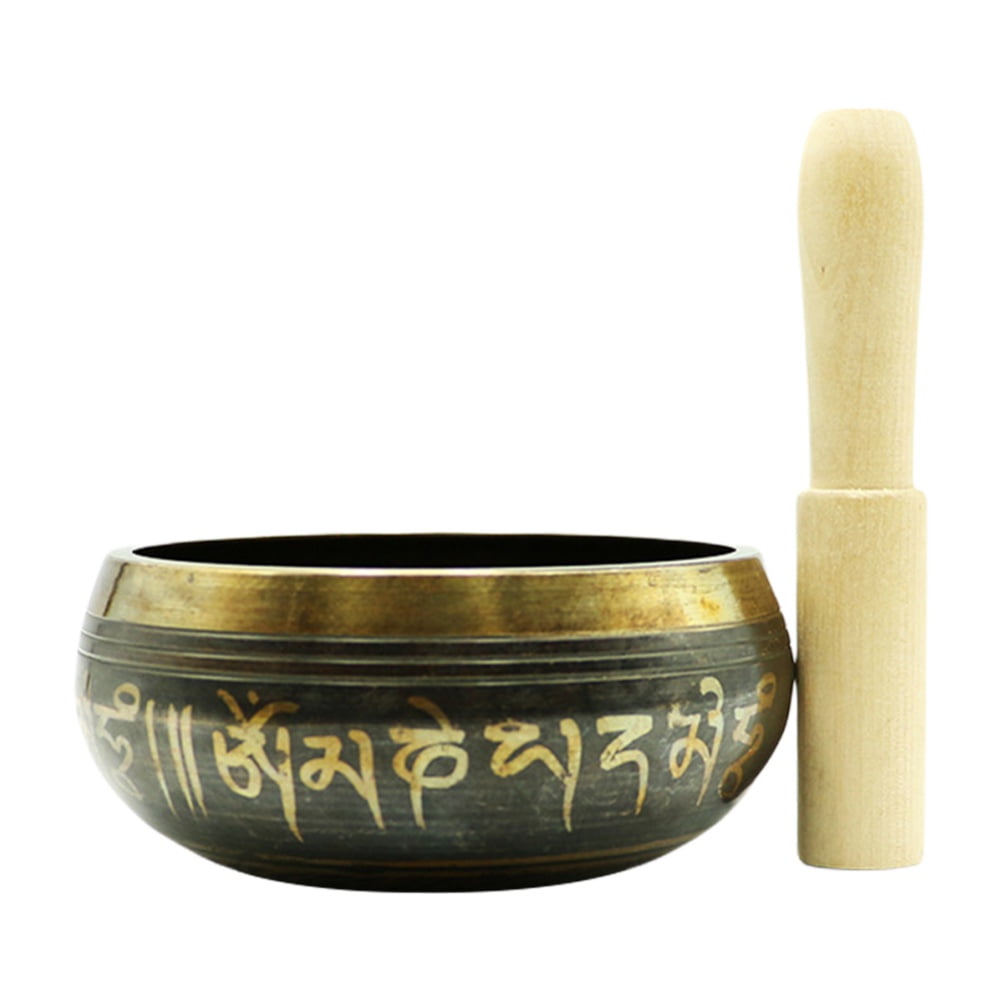 Singing Bowl Set, 3.15'' Handcrafted Tibetan Singing Bowl with Chakra