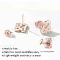 thumbnail image 4 of Celtic Women's Earrings Hypoallergenic Sterling Silver Studs, Women's Heart/Triangle/Cross/Bow Earrings Irish Jewelry Silver/Gold Plated/Rose Gold, 4 of 9