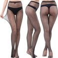 thumbnail image 2 of HBFAGFB Bas Résille pour Femmes Taille Haute Mode Léger Collants Ajourés, 2 of 4