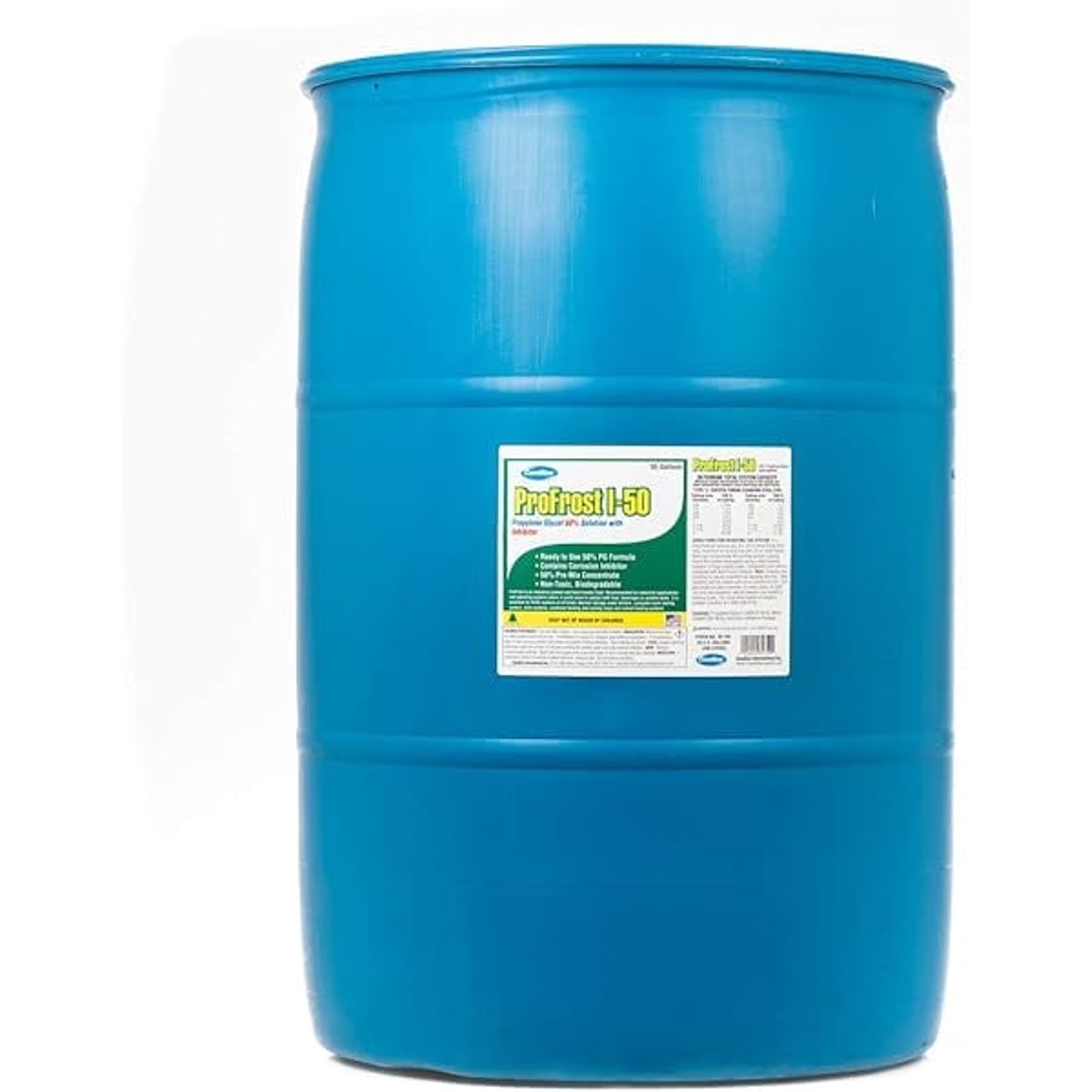 ComStar ProFrost I-50, 55 Gallon, Propylene Glycol Heat Transfer Fluid Anti-Freeze with Inhibitor, Prediluted to 50% Propylene Glycol, Made in USA (35-759)