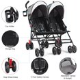 thumbnail image 3 of Poussette Pliable Bébé Double Poussette Enfants Jogger Voyage Poussette Bébé, 3 of 8