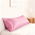 thumbnail image 6 of Satin Body Pillowcase for Hair and Skin, Luxurious and Silky Envelope Closure Body Pillow Cover, Pink, 20" x 54", 2 Pack, 6 of 6