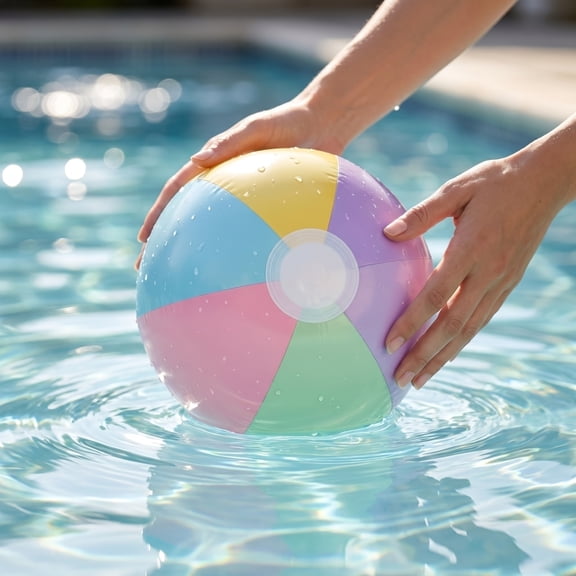 Inflatable Beach Volleyball, Floating Sports Ball for Pool Beach Outdoor Water Games, Water Sports and Summer Pool Party Activities
