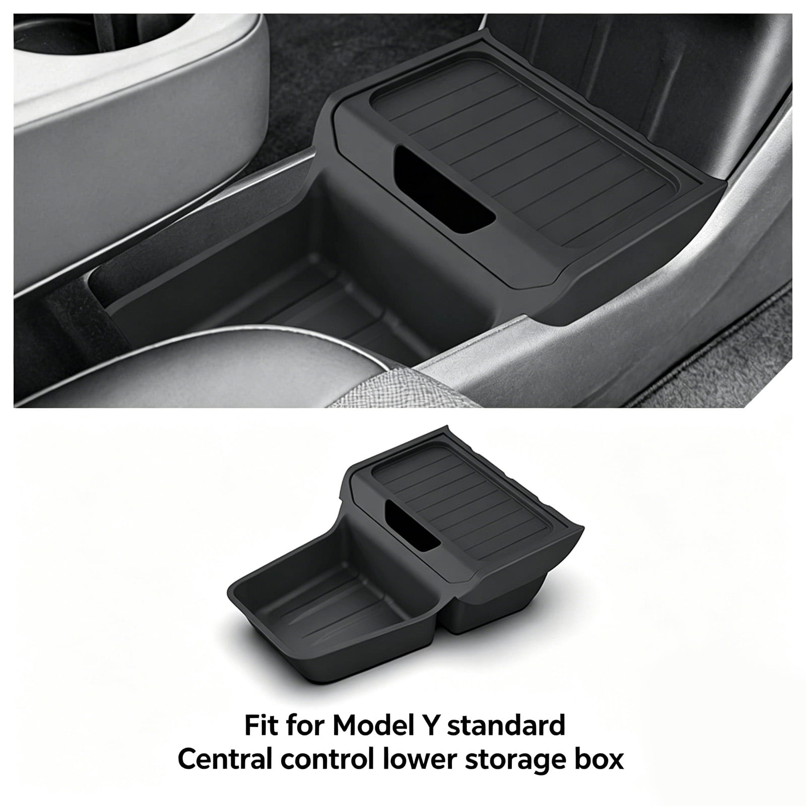 Hersfrd Lower Center Console Organizer Tray for Tesla Model Y Juniper Standard 2025 2026 Interior Storage Insert Tray for Model Y 2025 2026 Accessories