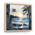 thumbnail image 2 of Designart "Horizon of Tranquil Beach Windows I" Coastal Framed Wall Art - Green Coastal Windows Living Room Framed Canvas Art, 2 of 6