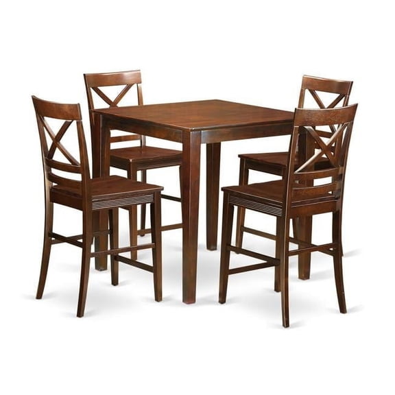 Counter Height Dining Pub Table & 4 Dinette Chairs, Vernon