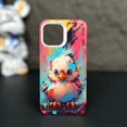 thumbnail image 4 of iPhone13 15 14 Pro Max Protective Sleeve Fashion Graffiti iPhone Case Cartoon Animal Pattern Matte Plated Soft Silicone Material, 4 of 5