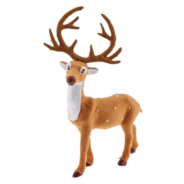 Adorno navideño de peluche de reno y alce, colgante, adorno navideño. A: los 30cm