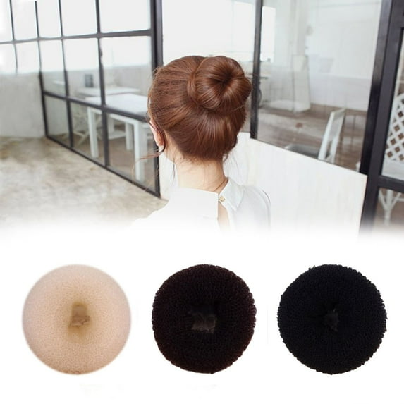 Meidiya Women Hair Circle Rope Fluffy Donut Bun Maker Braider Headwear Hairstyle Tool
