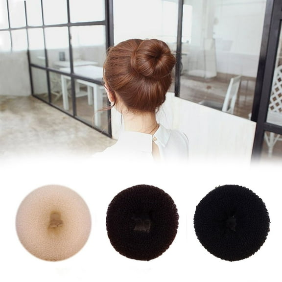 Meidiya Women Hair Circle Rope Fluffy Donut Bun Maker Braider Headwear Hairstyle Tool