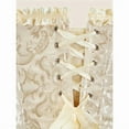 thumbnail image 6 of Corset Tops for Women, Bustier Shapewear Women's Lacing Corset Satin Floral Lace Waist Push Up Body Shaper Vintage, Apricot 2XL, 6 of 6