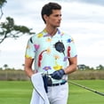 thumbnail image 3 of Saiise Pikmin Mens Golf Shirt Moisture Wicking Dry Fit Mens Polo Shirts Dry Fit Performance Men's Golf Shirts Regular Fit Fashion Print, 3 of 7