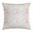 thumbnail image 1 of Valentines Throw Pillow Cushion Cover, Love Themed Flowers Hearts and Paisleys in a Colorful Romantic Illustration, Decorative Square Accent Pillow Case, 24 X 24 Inches, Multicolor, by Ambesonne, 1 of 2