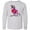 AC-Heather Grey, variant on Inktastic Valentine's Day Graffiti T-Rex with Heart Shaped Candy Box Long Sleeve Youth T-Shirt