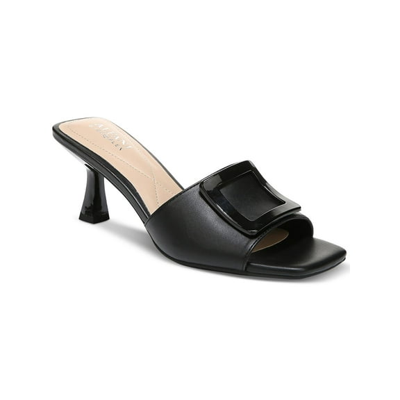 Alfani Womens Capreece Faux Leather Slide Heels