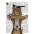 thumbnail image 3 of Fab Funky 15x18 Black Modern Framed Museum Art Print Titled - Goat In Straw Hat Book Print, 3 of 5