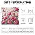 thumbnail image 5 of JEUXUS Spring Decorations Pink Tulip Spring Pillow Covers Butterfly Flowers Bicycle Throw Pillow Case Hello Market Farmhouse Cushion Cover for Home Sofa Couch, 5 of 5