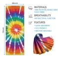 thumbnail image 2 of Colorful Rainbow Tie Dye Spiral Pattern Hot Yoga Mat Towel Non Slip for Hot Yoga - Quick-Drying Yoga Mat Cover with 4 Corner Pockets with Travel Bag - Hot Yoga Towel Non Slip 70"x26", 2 of 6