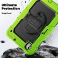 thumbnail image 6 of SaniMore for iPad Pro 11 2024 Case, 3 Layers Multi-Functional Cover with Pencil Holder Shoulder & Hand Strap 360° Rotatable Kickstand Shockproof Protective Shell, Green, 6 of 11