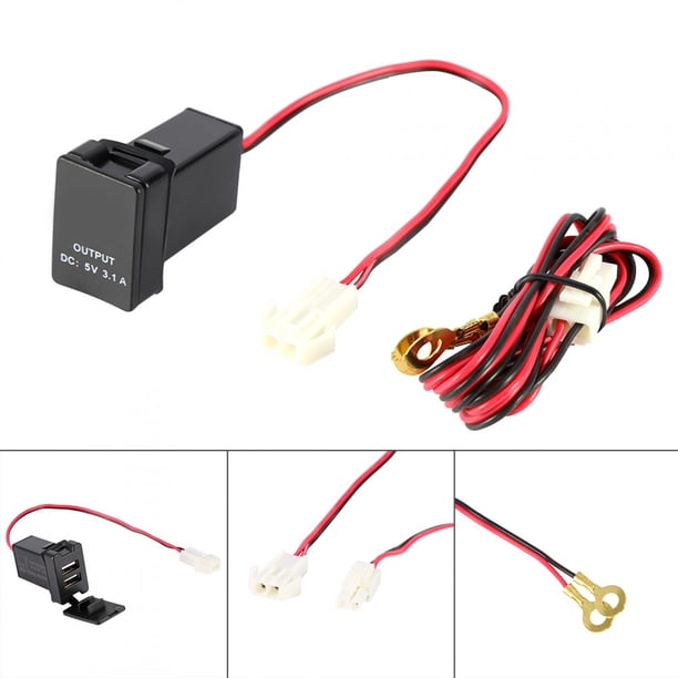 Zócalo Cargador Coche USB Duales Anggrek Resistente a Temperaturas