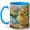 Blue, variant on Cute Duckling Coffee Mug, Spring Garden Pond Duck Lover Design, 11 oz Ceramic Cup