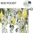 thumbnail image 5 of Eucalyptus Botanical Leaves Yellow Lemon Kitchen Window Curtains Herb Plant Floral Fruit Small Window Treatment Sage Green Cafe Short Curtains for Bathroom Treatment Tier Drapes 26x24 inch, 5 of 6