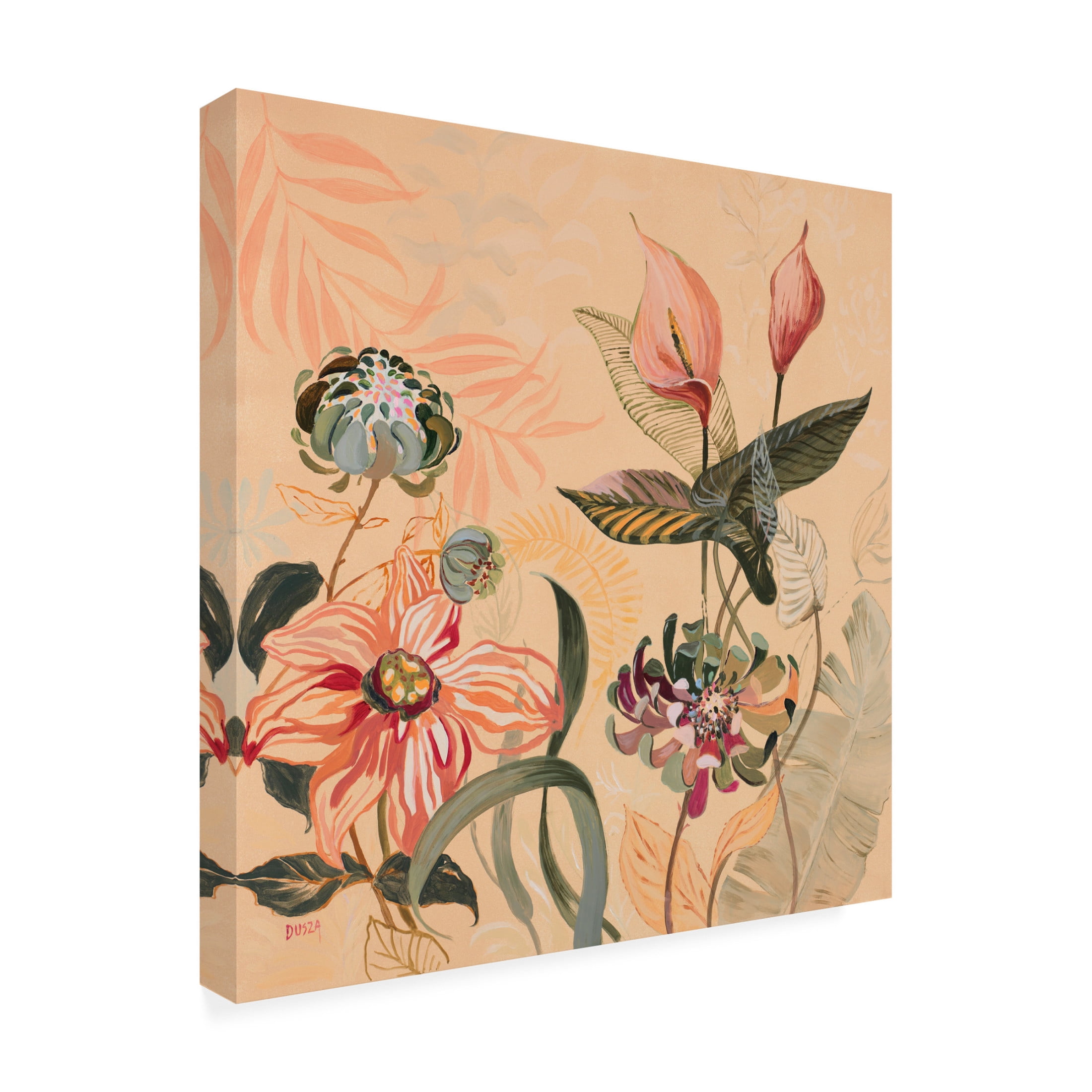 Trademark Fine Art Dusza Les Fleurs 1 Outdoor Canvas Art