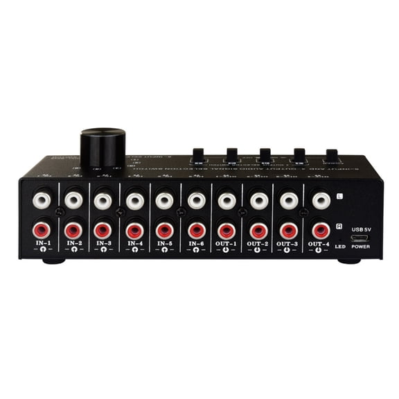 Sound Switcher Stereo Sound Selector 6 In 4 Out Sound Splitters Switcher Sound