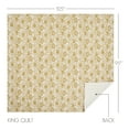 thumbnail image 3 of VHC Brands Dorset, Farmhouse Quilt Reversible Floral, King, Gold, 105x95, 3 of 4