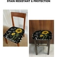 thumbnail image 6 of Dining Room Chair Seat Covers, My Sunshine Sunflower Black Buffalo Check Plaid Vintage Summer Floral Print Removable Stretch Chair Seat Cushion Slipcovers Protector for Holiday Party, Set of 6, 6 of 6
