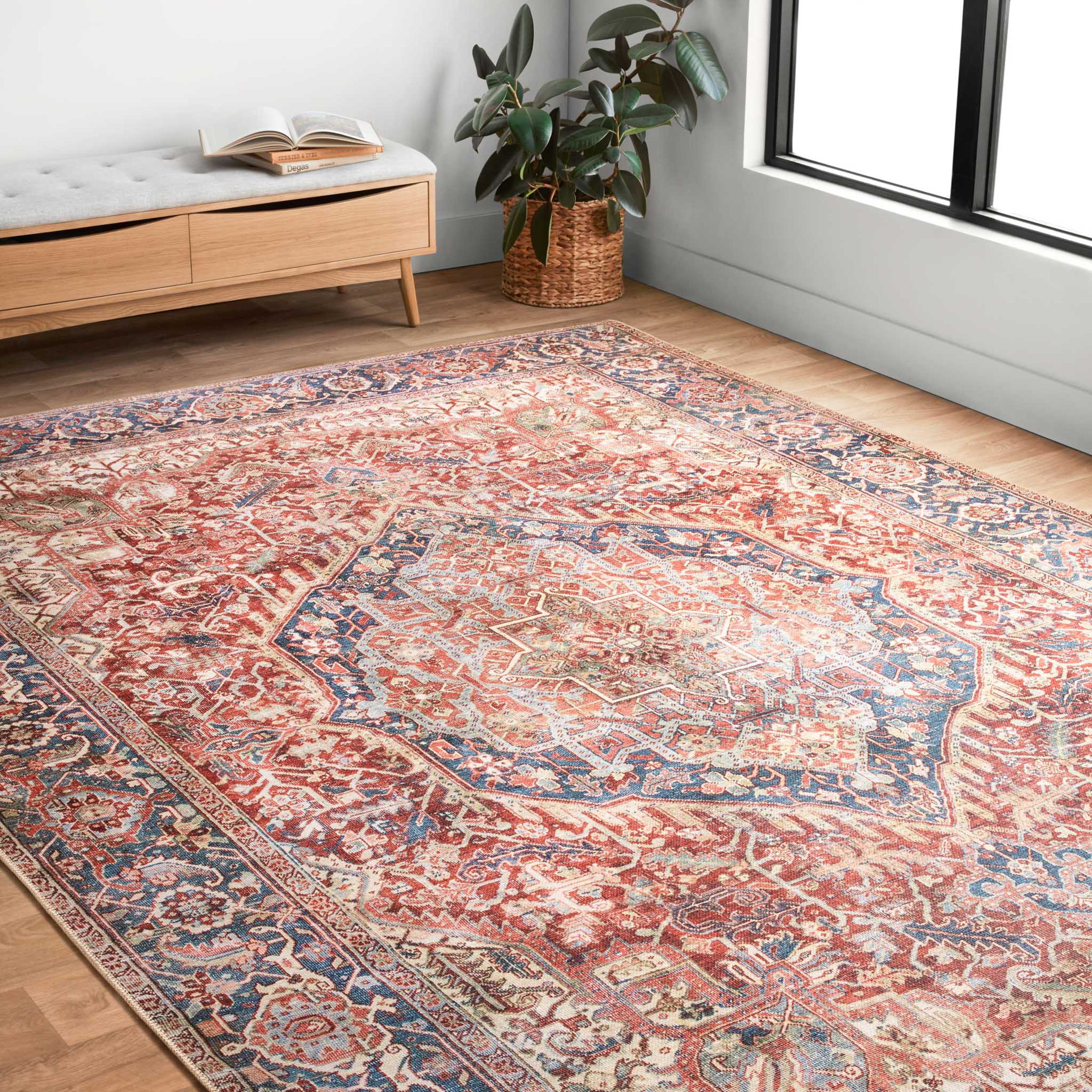 Echo Loom Anabella Red / Navy 8'-6" x 11'-6" Area Rug