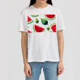 thumbnail image 4 of Watermelon Classic White 100% Cotton T-Shirt for Men - Soft and Comfortable Tee Shirt for Everyday Wear - Available in Multiple Sizes and Styles, 4 of 5