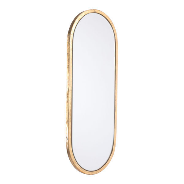Oval Gold Mirror Gold Steel