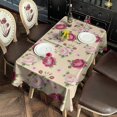thumbnail image 2 of Pioneer Flower Floral Print Pattern Rectangle Tablecloth 60"x102", Waterproof Polyester Table Cloth, Wipeable Spillproof for Dining Camping Indoor Outdoor, 2 of 6